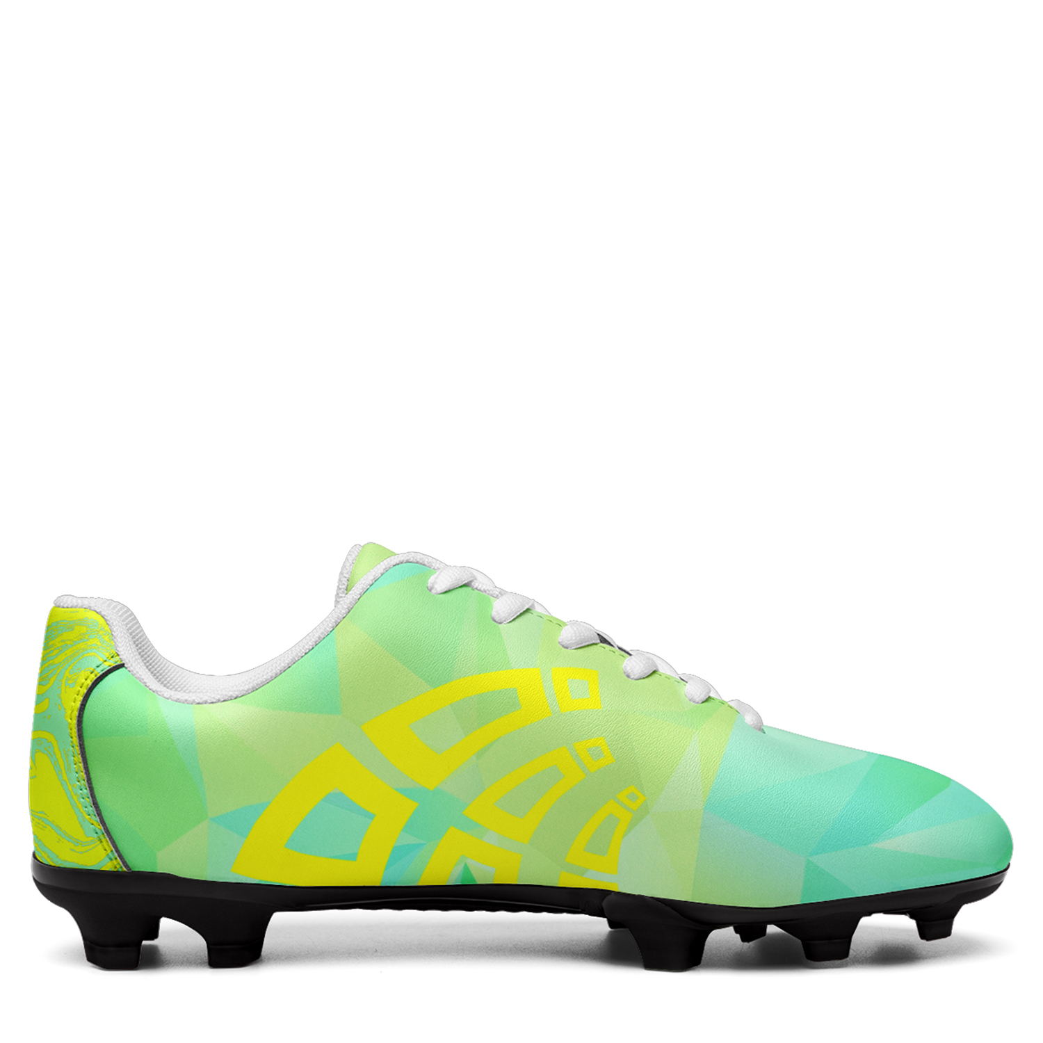 Custom Senegal Team Firm Ground Soccer Cleats Print On Demand Football Shoes