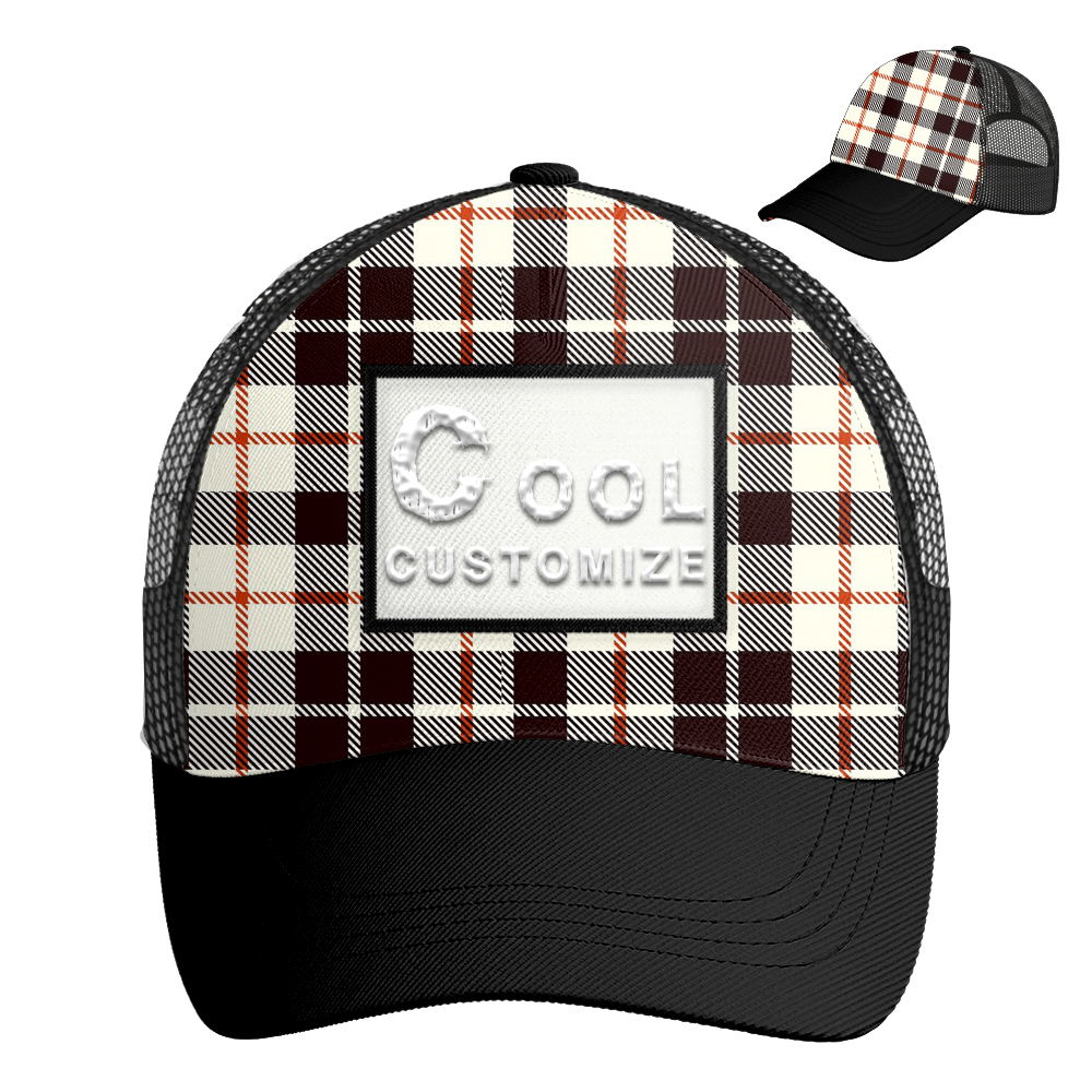 Customize Fashion Trucker Hat with Requestlique Personalized POD Baseball Caps Adjustable Mesh Hats