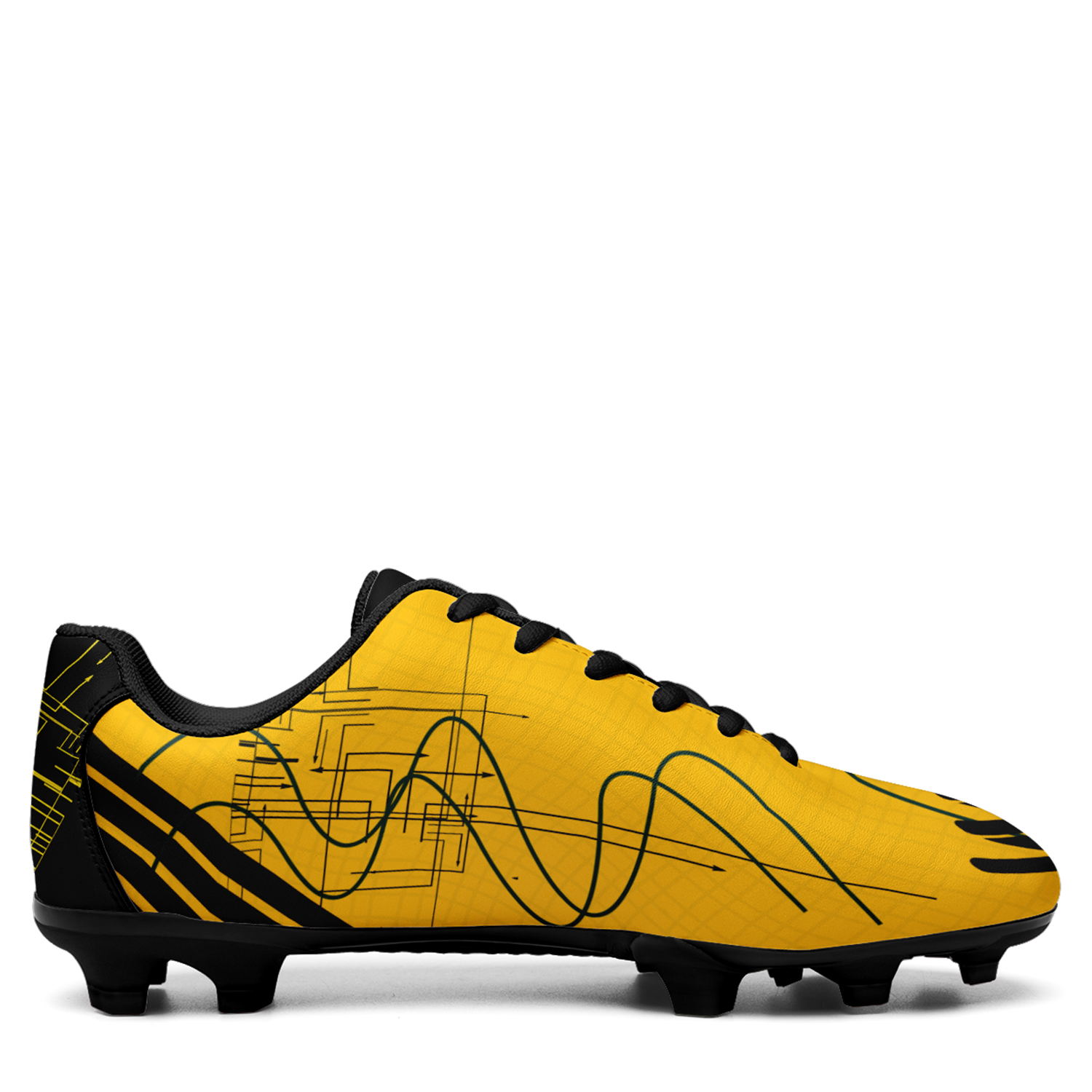 Custom Sweden Team Firm Ground Soccer Cleats Print On Demand Football Shoes