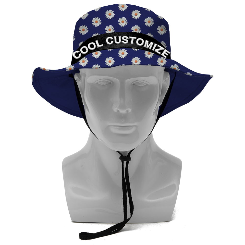 Custom Sun Protection Hats Personlized Design Printed Super Wide Brim Outdoor Bucket Hat for Fishing/Camping/Boating