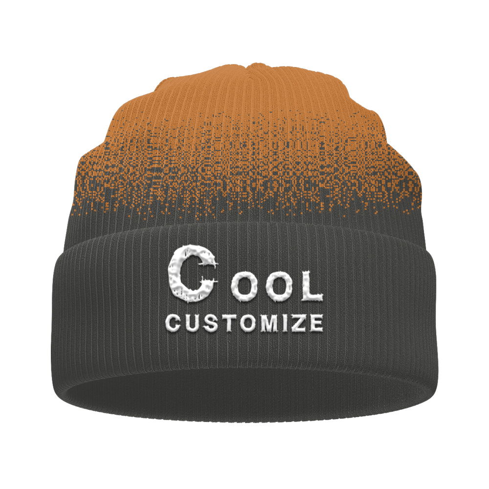 Custom Beanie Hats for Youth Winter Personalized Design Print on Demand Knitted Caps Unisex Soft Warm Hat