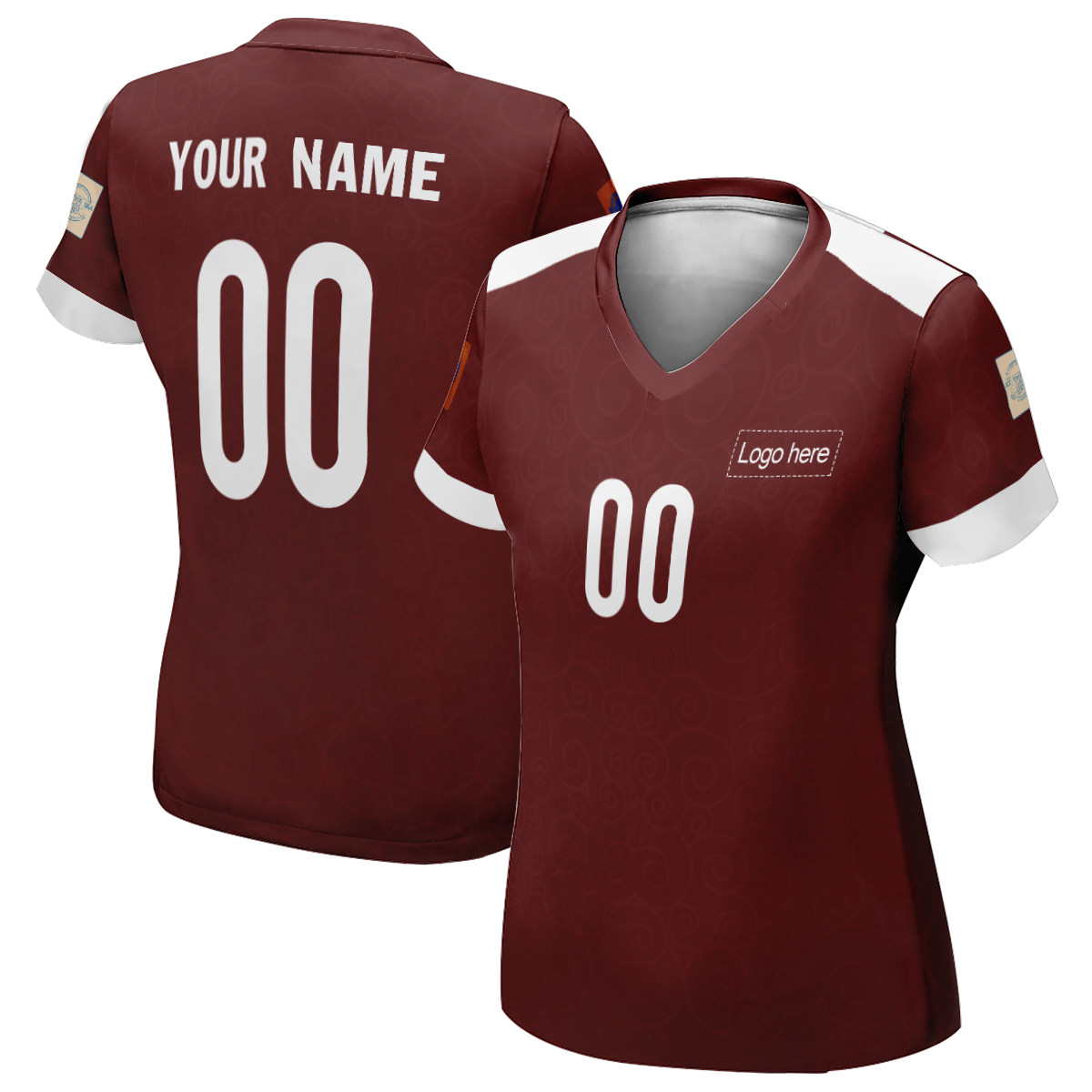 Women's Flannel Qatar World Cup Custom Soccer Jersey With Picture from